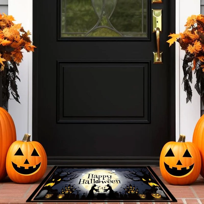 4 interchangeable entrance doormat plugins for holidays Halloween, Thanksgiving, Autumn, Christmas, and all season decorations