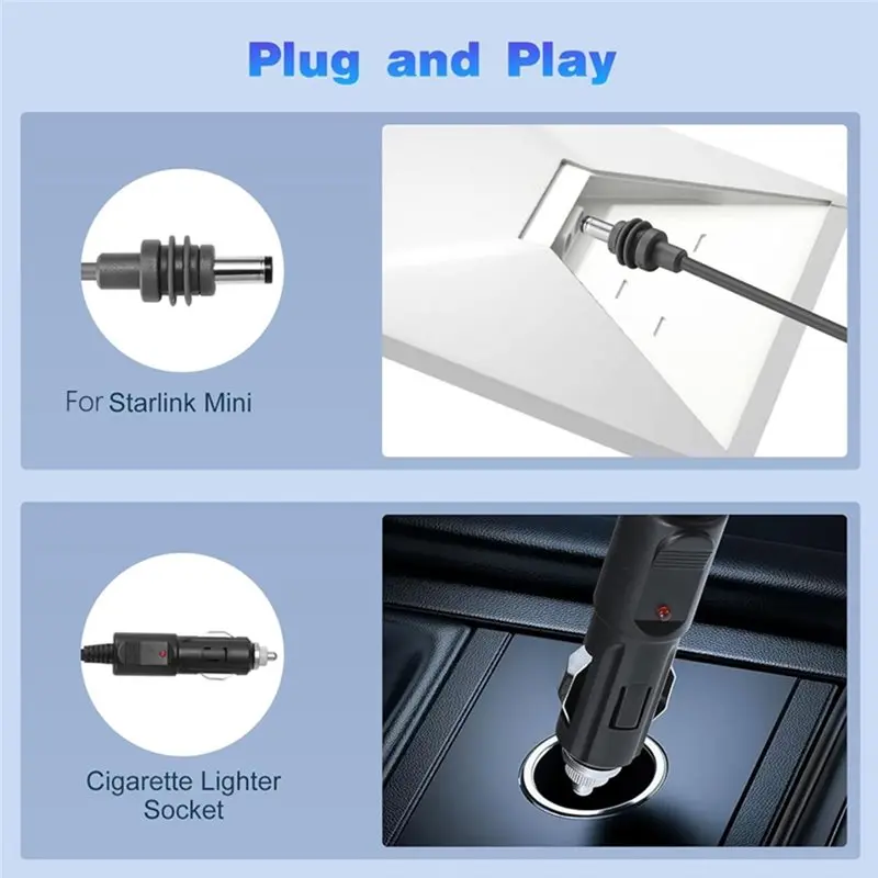 

A52T DC Output Cable(3-Meter), Power Adapter,DC 12V/24V To 30V 3.5A Step-Up Converter For Starlink Mini Router For RV, Car