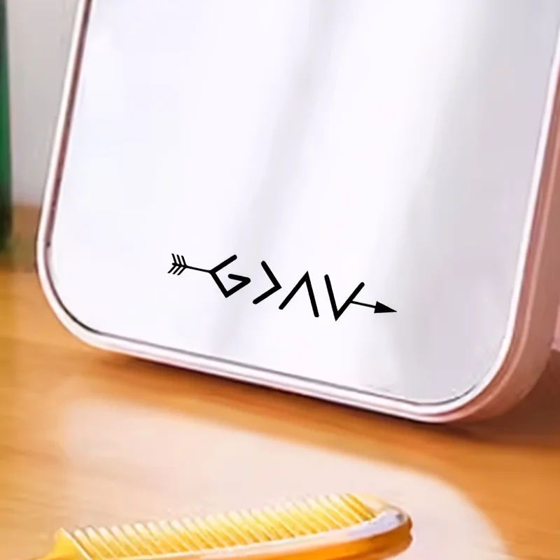 

TNJV avec lettres hébraïques/grecques (G-N-V) pour voitures Dieu est plus grand que les hauts et les bas"Stickers d'art verbal