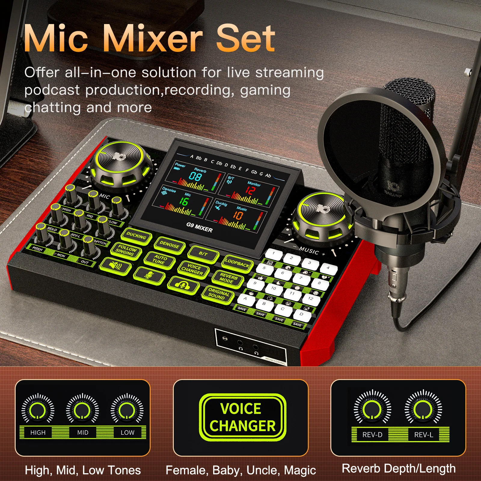 Tenlamp Podcast Equipment with - Pc Gaming Youtubers review and price