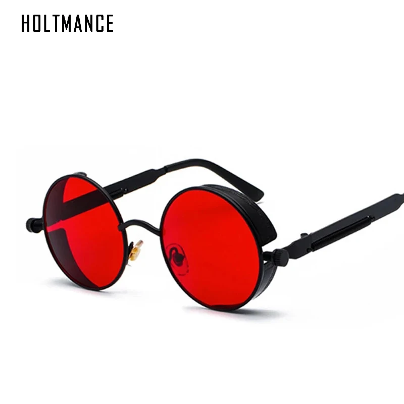 

Retro Round Metal Sunglasses Steampunk Men Women Sun Glasses Steam Punk Shades Stylish Circle Eyeglasses Brand Designer UV400
