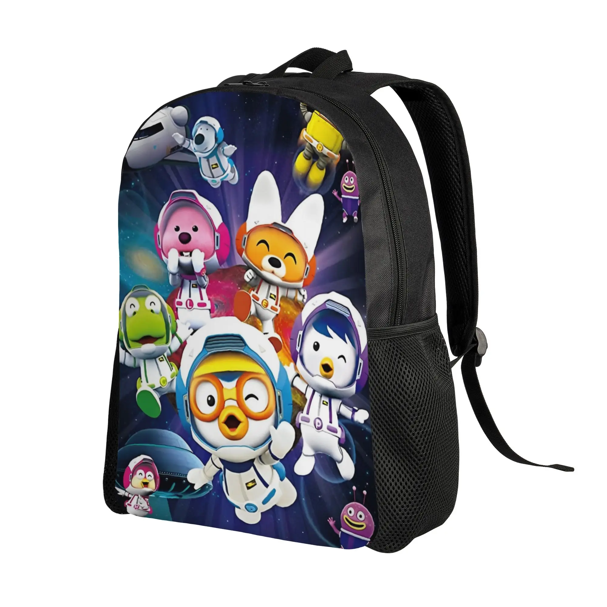 Pororos Cartoon Penguin Backpack  College Backpacks Student Colorful Pattern School Bags Kawaii Rucksack