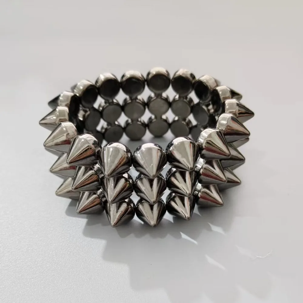 Vintage Triple Layer Stud Spiked Y2K Punk Bracelet
