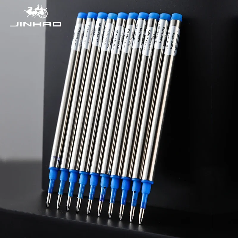 

10 Pcs/lot Luxury Jinhao Brand 0.5mm / 0.7mm Refill for Jinhao Roller Ball Pen Standard /screw Tyle Blue/black Ink Option