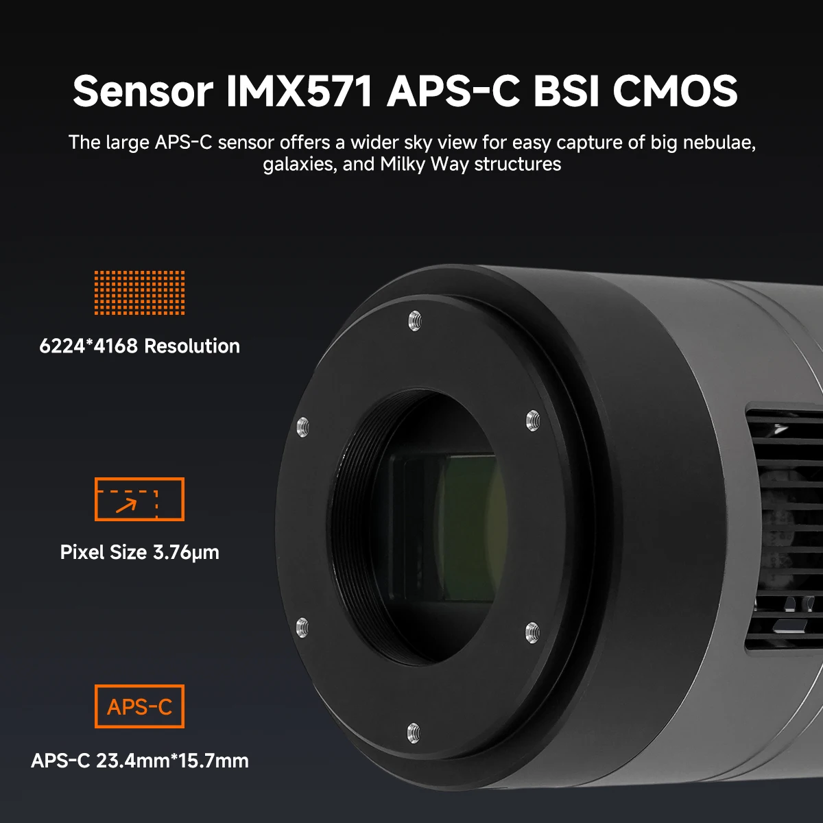 Svbony SC571CC APS-C Color Cooled Astronomical Camera IMX571, Dual-stage TEC Cooled OSC Camera for Deep Space Astrophotography