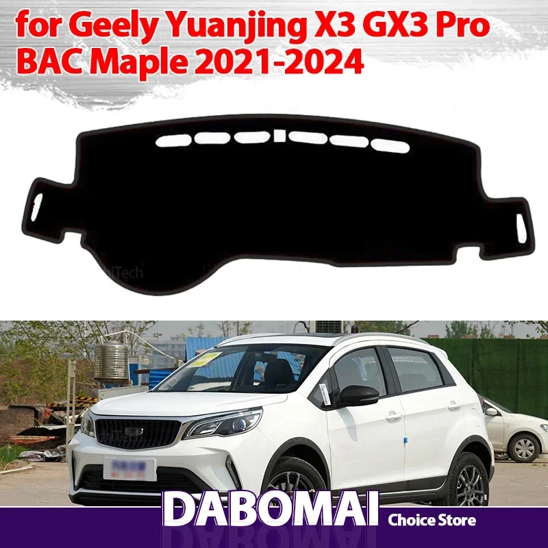 

Чехол на приборную панель, противоскользящий коврик, защитный коврик, автомобильный солнцезащитный коврик для Geely Yuanjing X3 GX3 Pro BAC Maple 2021-2024