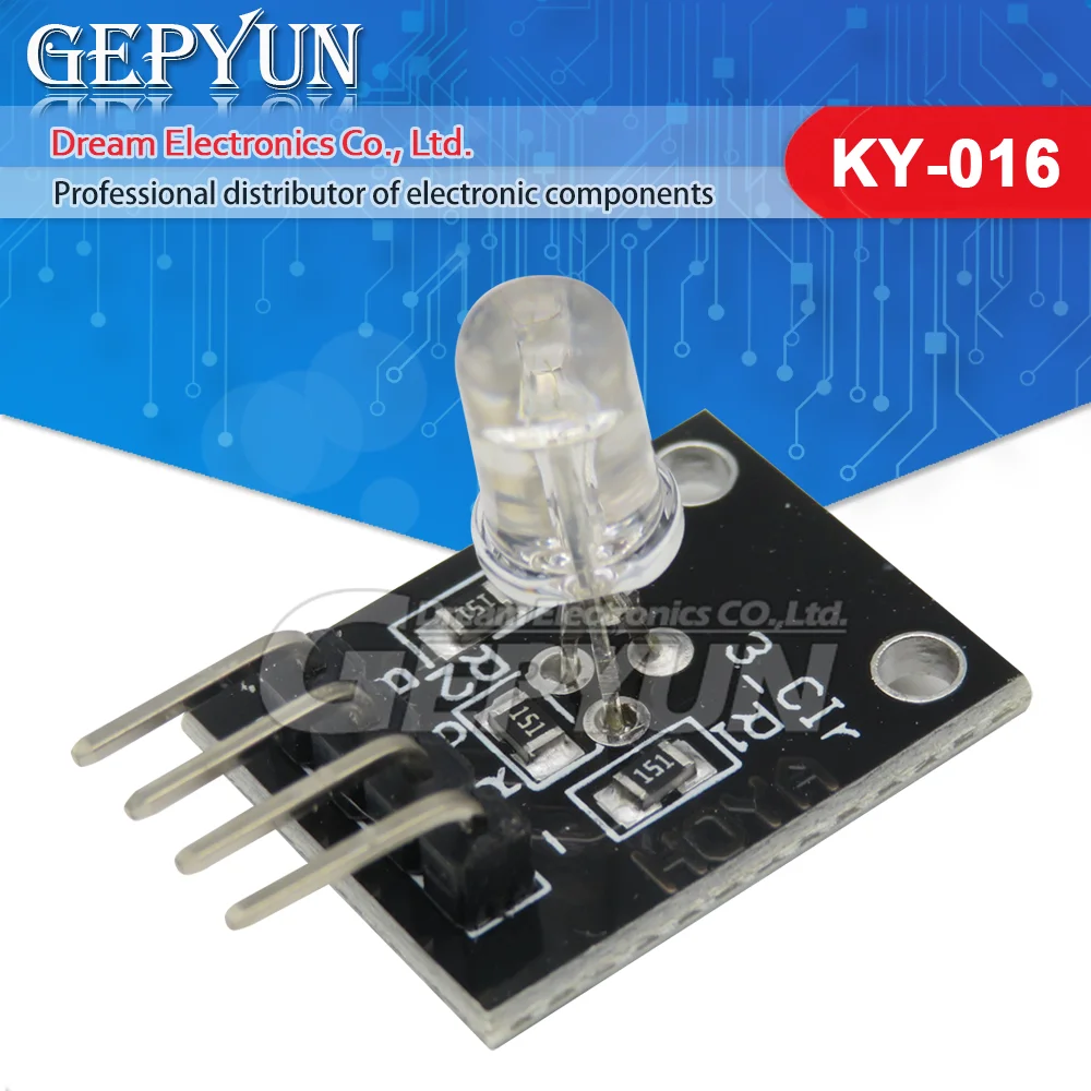 WAVGAT-Módulo Eletrônico Inteligente para Arduino, 3 cores, 3 cores, LED RGB, Sensor KY016, 4Pin