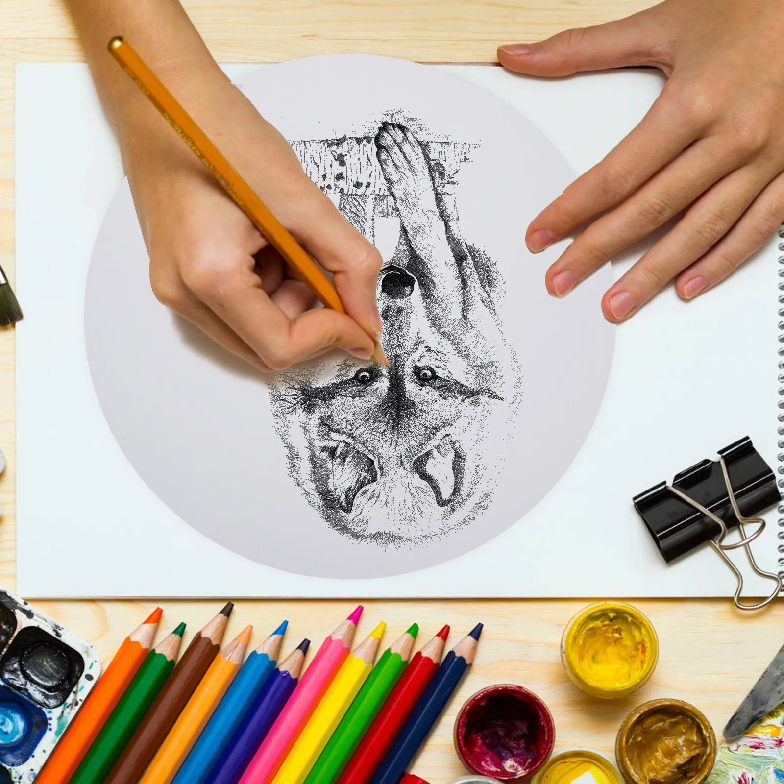50枚入り-ペイント用厚紙-スケッチ用紙-丸い滑らかな縁-マンダラ描画に最適-diyアートカード-スクラップブック-書道用紙