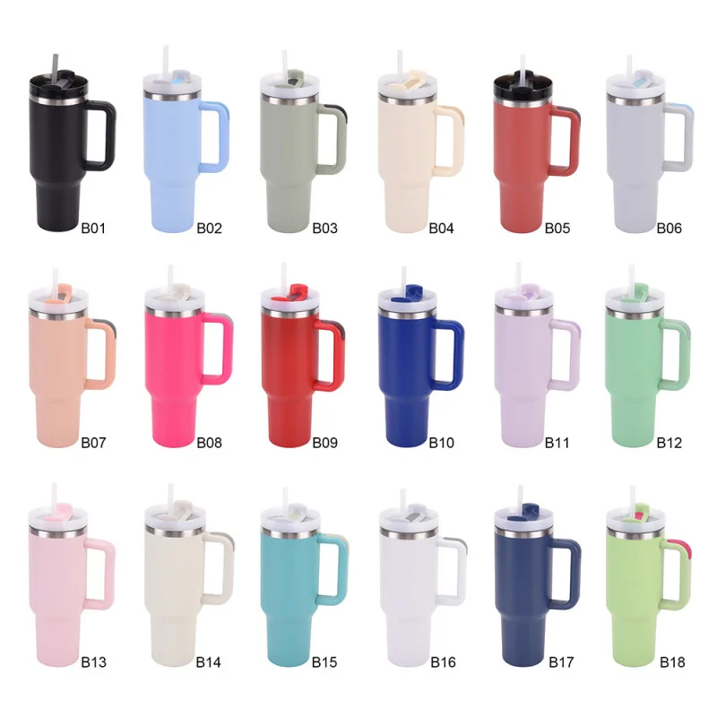 Custom 1200ml 40ozStainless Steel Vacuum Insulated Thermos Cup Car Handle Thermos Cup