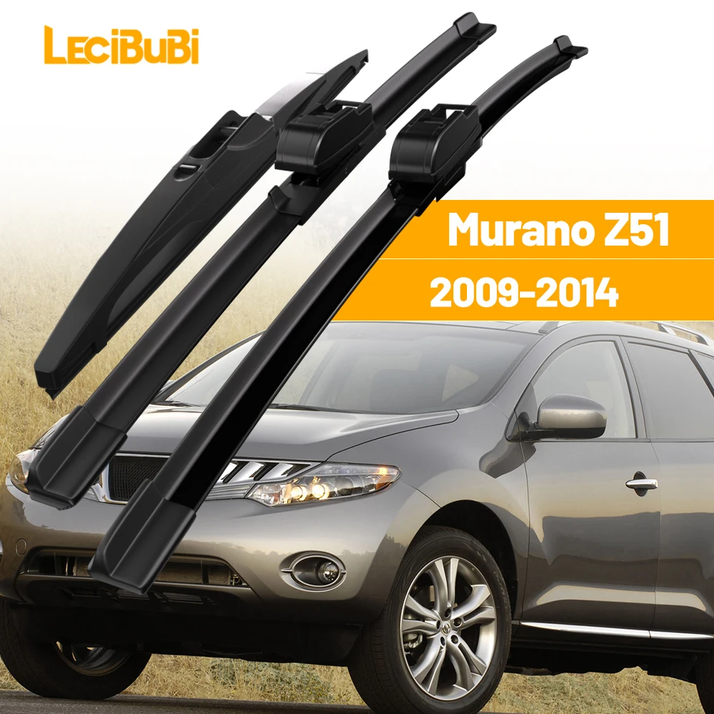 Für Nissan Murano Z51 2009-2014 1 satz Vorne und Hinten Scheibenwischerblätter Scheibenwischer 2010 2011 2012 2013 zubehör