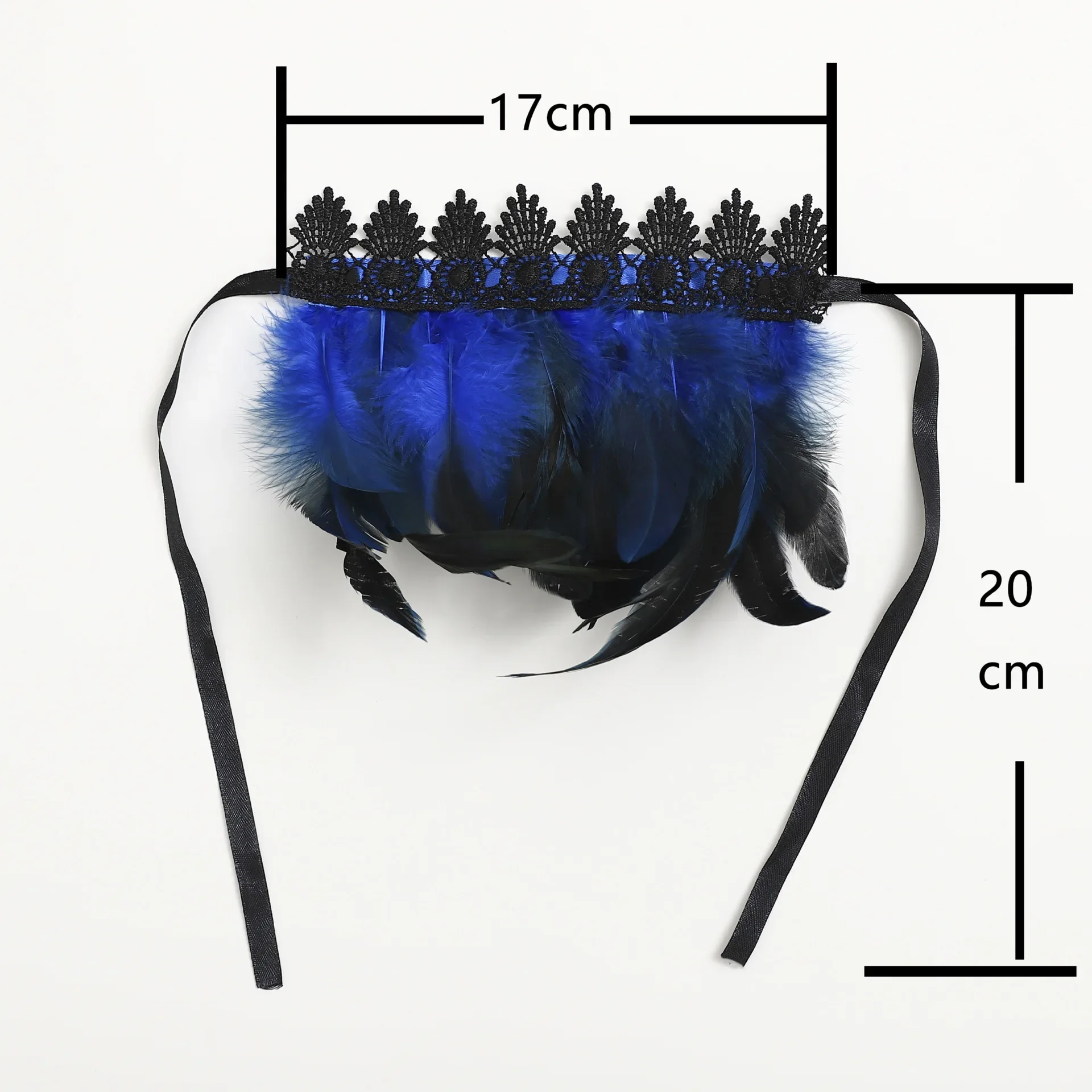 Polsini in piuma naturale polsini in piuma gotica Punk Vintage retrò per donna uomo Halloween Party Goth Rave Costume Cosplay Prop