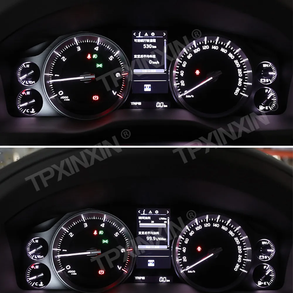 

Цифровая приборная панель (виртуальный кокпит) для Toyota Land Cruiser 2008-2015, 2016-2020: спидометр, головное устройство