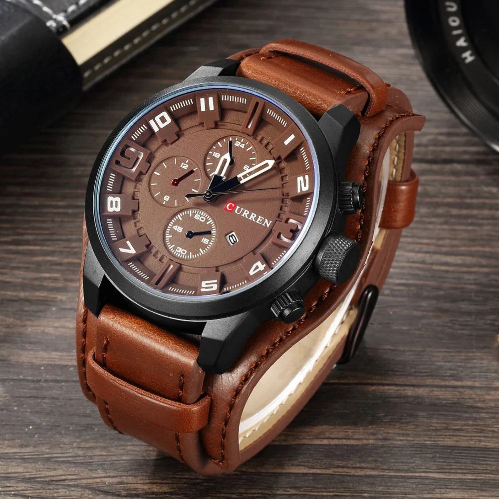 Curren 8225 Man 2024 Topmerk Luxe Militaire Steampunk Sport Mannelijke Quartz-Horloge Mannen Hodinky Relojes hombre