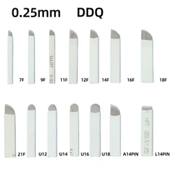 Wit 7/9/11/12/14/18/21 Microblading Naalden Voor Microblading Borduren Pen Pernement Make-Up wenkbrauw Tattoo Supplies