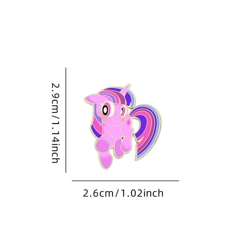 بلدي ليتل المهر الشفق البريق قوس قزح داش لطيف Kawaii جديد أنيمي البضائع شارة معدنية عالية الجودة الكرتون بروش الديكور #5