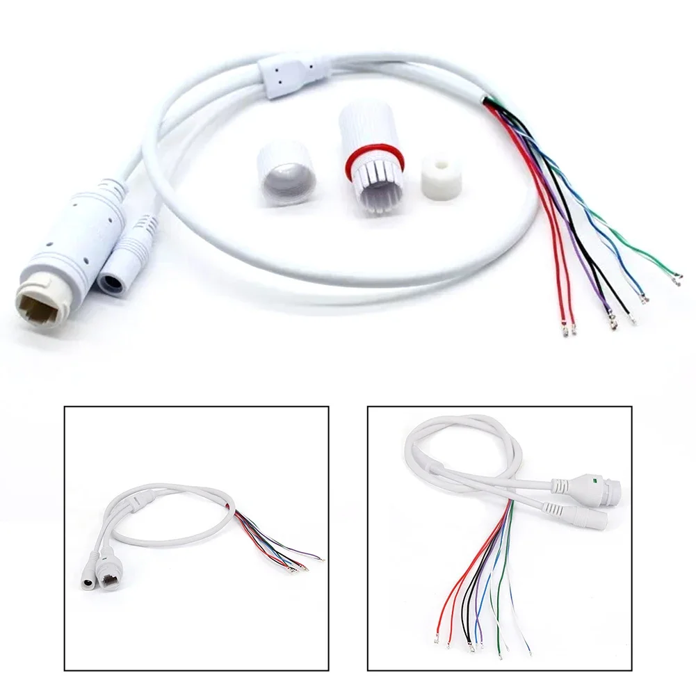 Built-in 48V POE CCTV IP Camera Cable Security Surveillance 4PIN And 2PIN Wires Easy Installation PVC Material