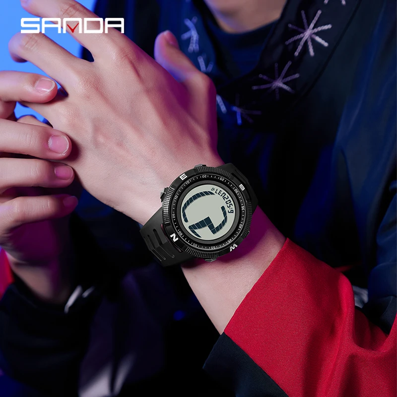 SANDA Top Brand  Luxury Fashion G Style Men's Sports Watch Waterproof Military Display Clock Man Watches LED Digital Watches6214