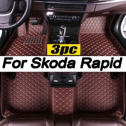 Car Floor Mats For Skoda Rapid 2013 2014 2015 2016 2017 2018 2019 2020 Custom Auto Foot Pads Carpet Cover Interior Accessories