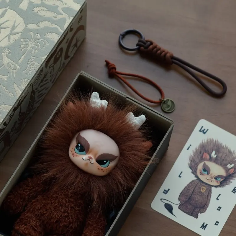 

Плюшевый виниловый кулон 17 см, серия Great Joy Kirin, китайский талисман удачи, стильный брелок для сумки, украшение для кошелька, подарок для модниц