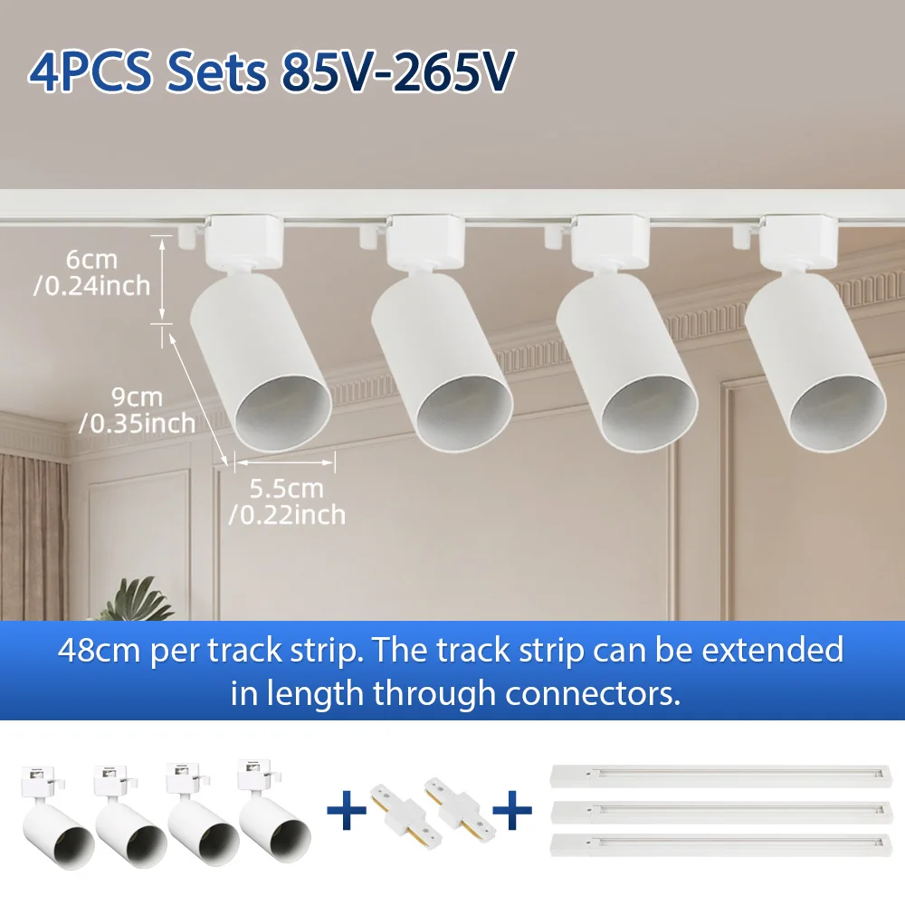 GU10 LED Spoor Licht Volledige Sets Plafondverlichting Indoor keuken Lamp Led Spotlight voor Woonkamer Winkel Decor Plafond Spot Verlichting