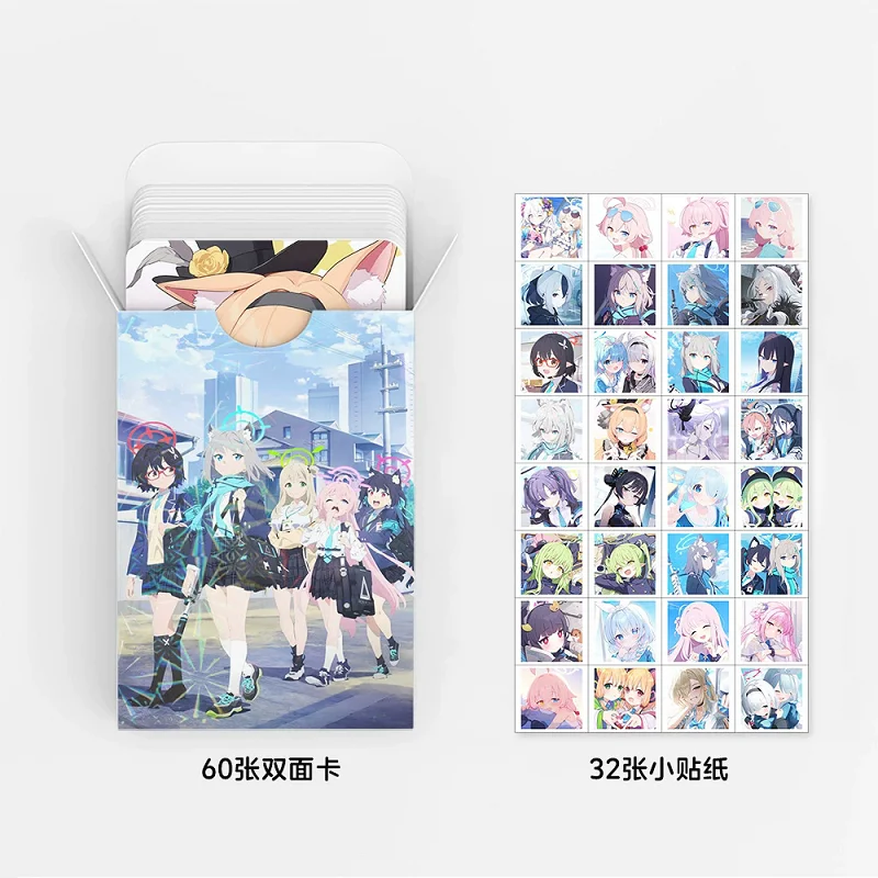 92PCS Blue Archive Anime Lomo Cards & Mini Stickers Set - Game Character Photocards Perfect Collection & Gift for Fans image 3