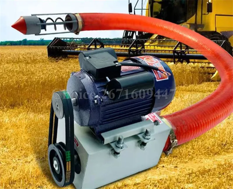 Portable Grain Auger Screw Conveyor Wheat Rapeseed Cottonseed Corn Rice Maize Suction Machine in Russia