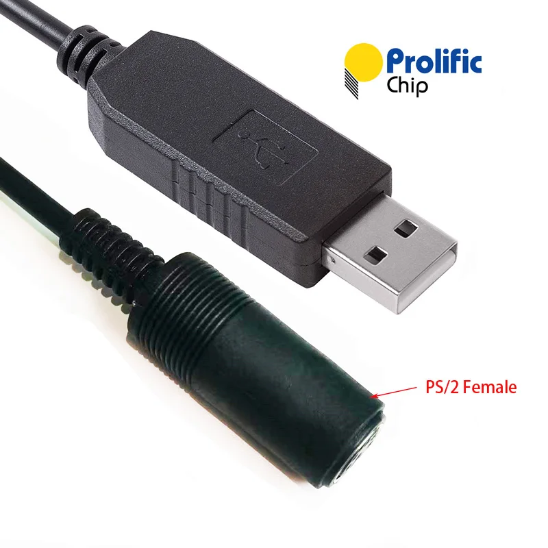 

Compatible BR305-USB8 for Globalsat MR350 BR355 Serial GPS Receiver Prolific USB RS232 to PS/2 Mini Din 6 Pin Female Cable