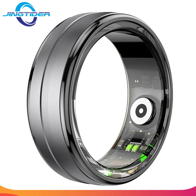 New R06 Luxury Aluminium Alloy Smart Ring Intelligent Finger Ring Activity Tracker Fintess IP68 Waterproof Blood Oxygen Monitor