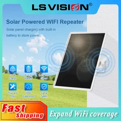 LS VISION-extensor de alcance WiFi con energía Solar, 15W, batería integrada de 20000mAh, repetidor inalámbrico WiFi IP66, amplificador de señal de enrutador Solar