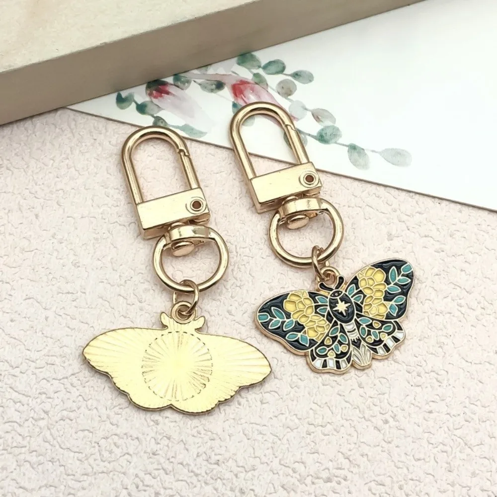 Fashion Decor Colourful Butterfly Keychain Alloy Beautiful Moth Keyring Enamel Craft Exquisite Insect Keychain Handmade DIY