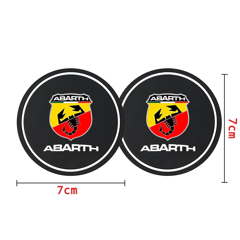 2 قطعة قاعدة أكواب السيارة العالمية المضادة للانزلاق الحصير كوب ماء منصات الشراب ل Abarth Stilo Ducato باليو برافو لينيا دوبلو 500 غراندي تيبو