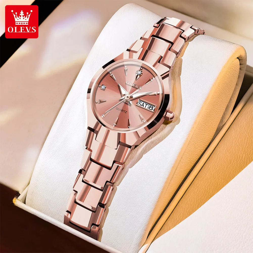 

OLEVS 8697 Women Men Multi-functional Watch Nightlight Date 30m Waterproof Luminous Calendar Window Quartz Watch For Men Women