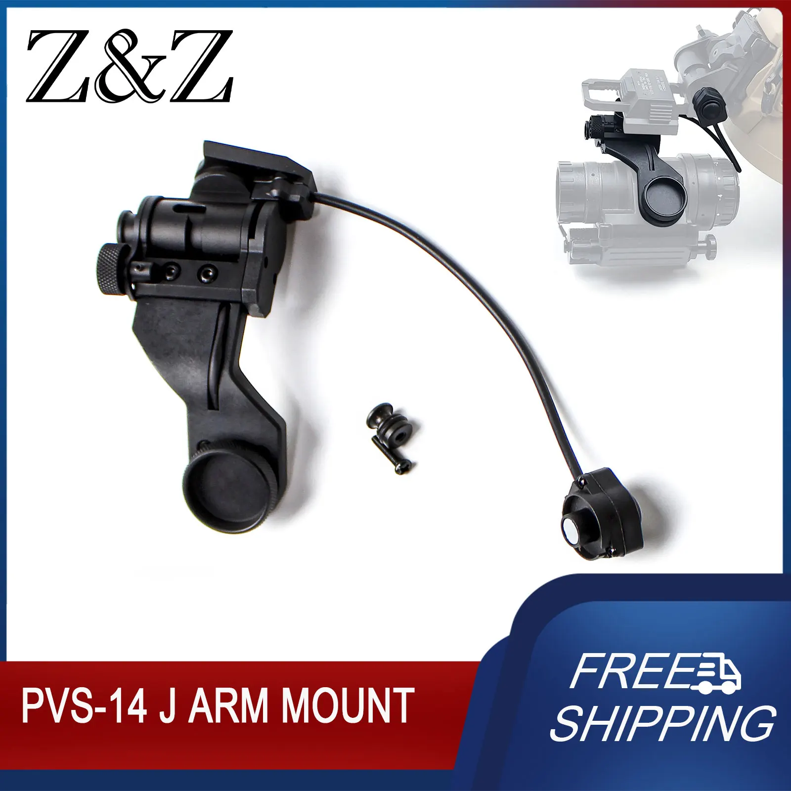 

PVS-14 J Arm Auto ON/OFF Dovetail Mount Night Vision NVG Helmet Adapter SOTAC