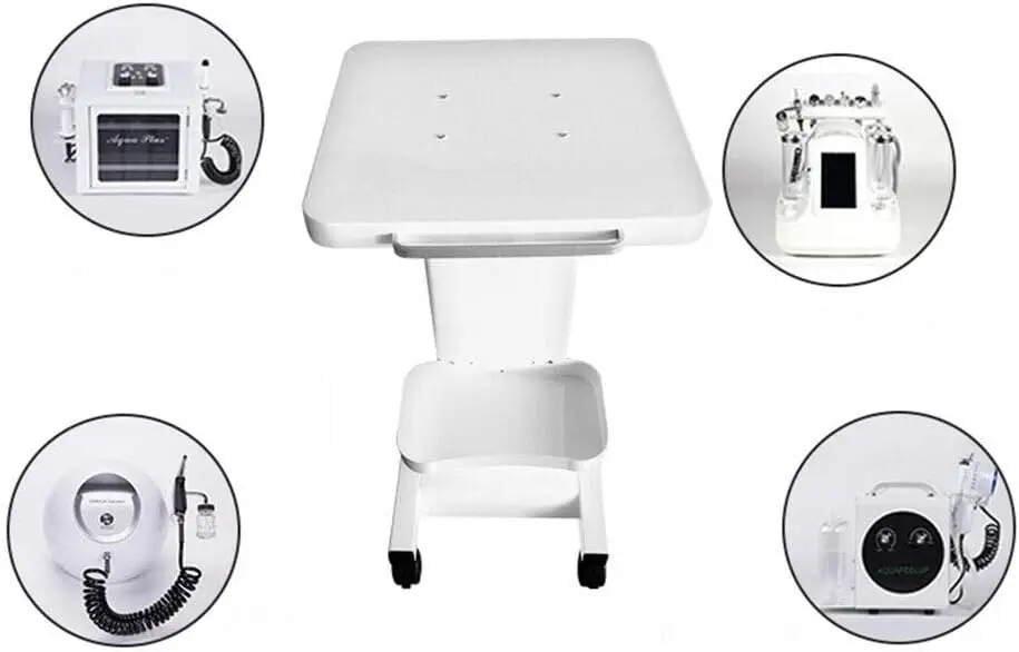 Salon Trolley Cart - Aluminum Mobile Trolley Stand Medical Rolling Carts For Ultrasonic Cavitation Rf Machine Manicure Spa