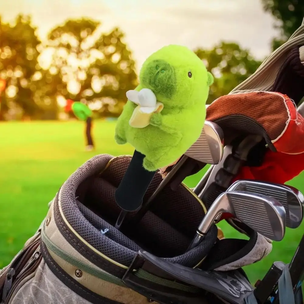 

Милый мультяшный капибара, чехол для гольф-клуба, мягкие головные уборы для водителя, деревянный чехол для фарватера с животными, защита клуба