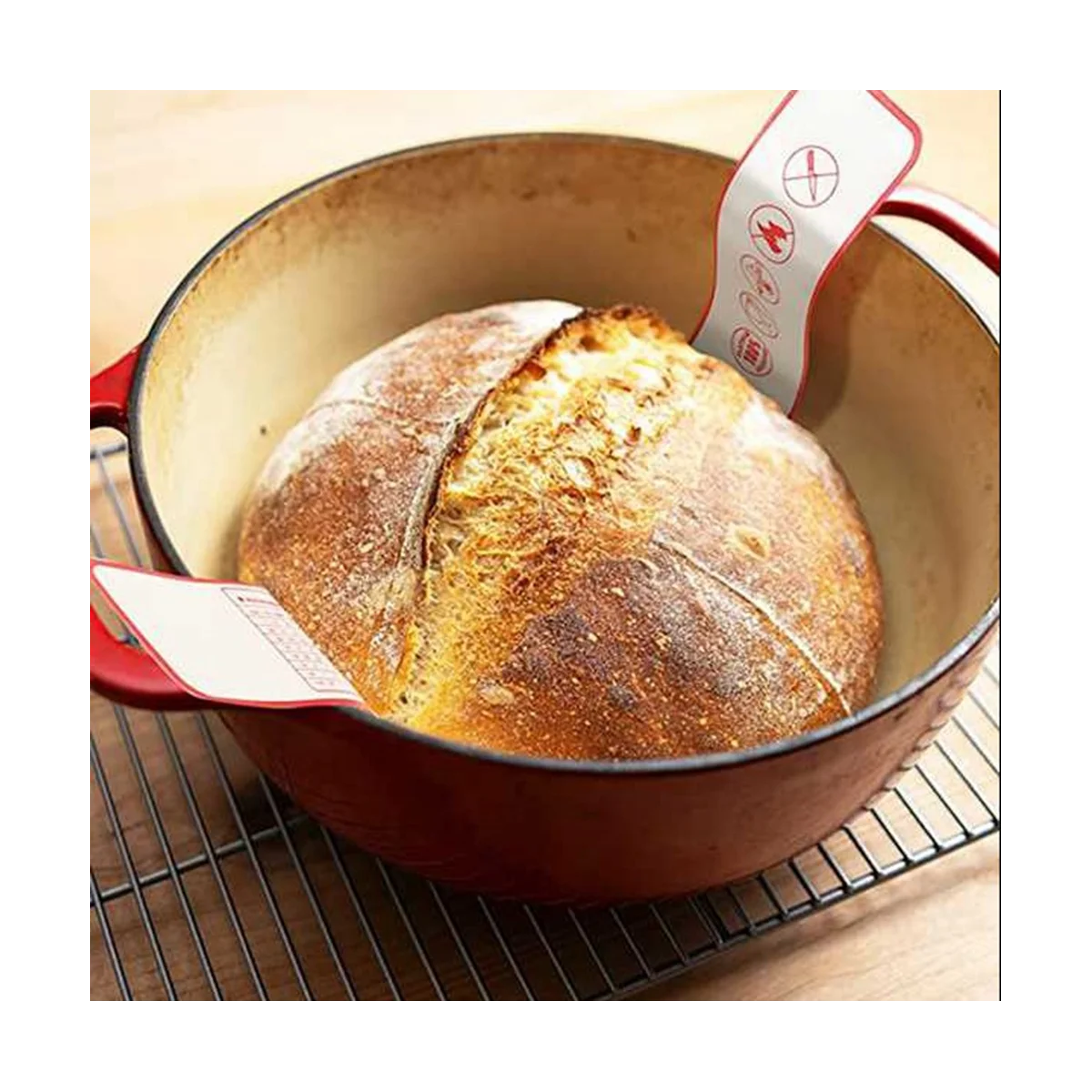 Tappetino da forno in silicone da 2 pezzi per forno olandese, tappetino da forno antiaderente con manico lungo, fogli riutilizzabili da 8,3 pollici, nero