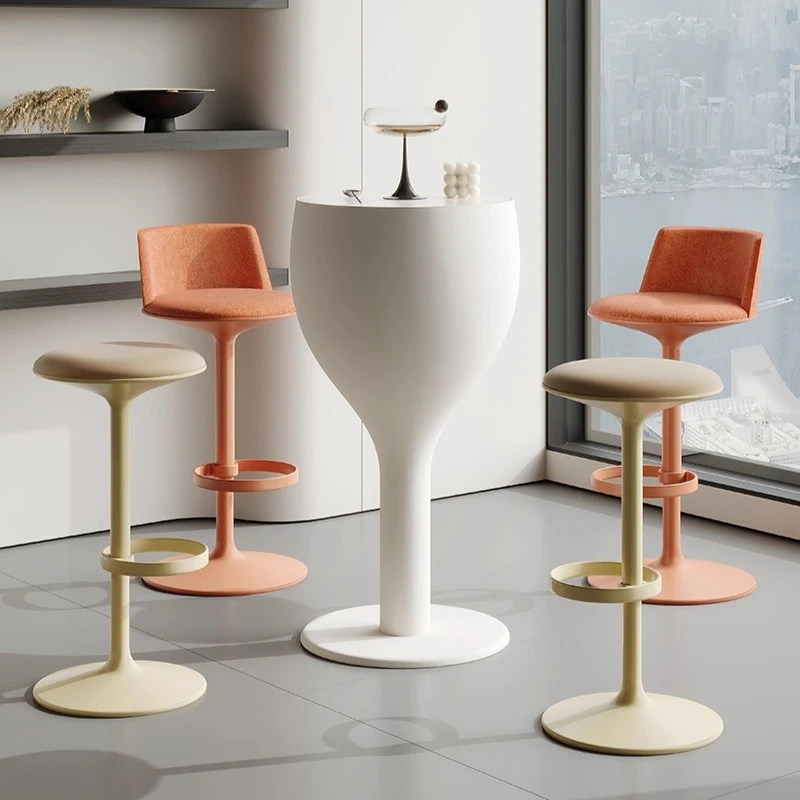 

Металлические барные стулья для спальни, акцент, роскошная высота, балкон, парикмахерские барные стулья, алюминий со спинкой, наборы садовой мебели Taburete Alto