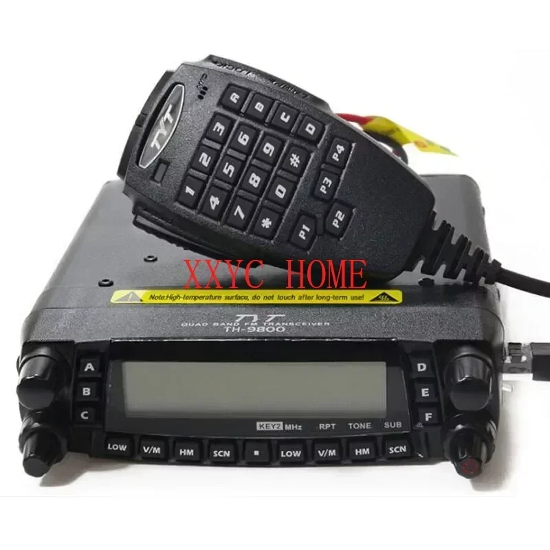 TYT TH-9800 Plus Walkie Talkie 50W Car Mobile Radio Station Quad Band 29/50/144/430MHz Dual Display Long Range Scrambler TH9800