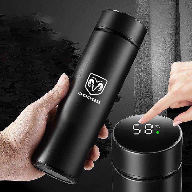 Car Stainless Thermos Leakproof Cup Portable Bottle For Dodge Ram 1500 Journey Charger Dart Challenger Durango Auto Accessories