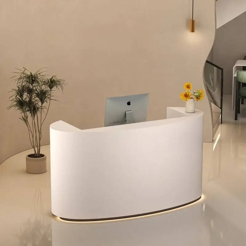تصميم مكاتب الاستقبال للتخزين ديكور رخيص مكاتب الاستقبال الفاخرة الحديثة الصغيرة البيضاء الكلاسيكية الخشب أثاث الاستقبال Mostrador