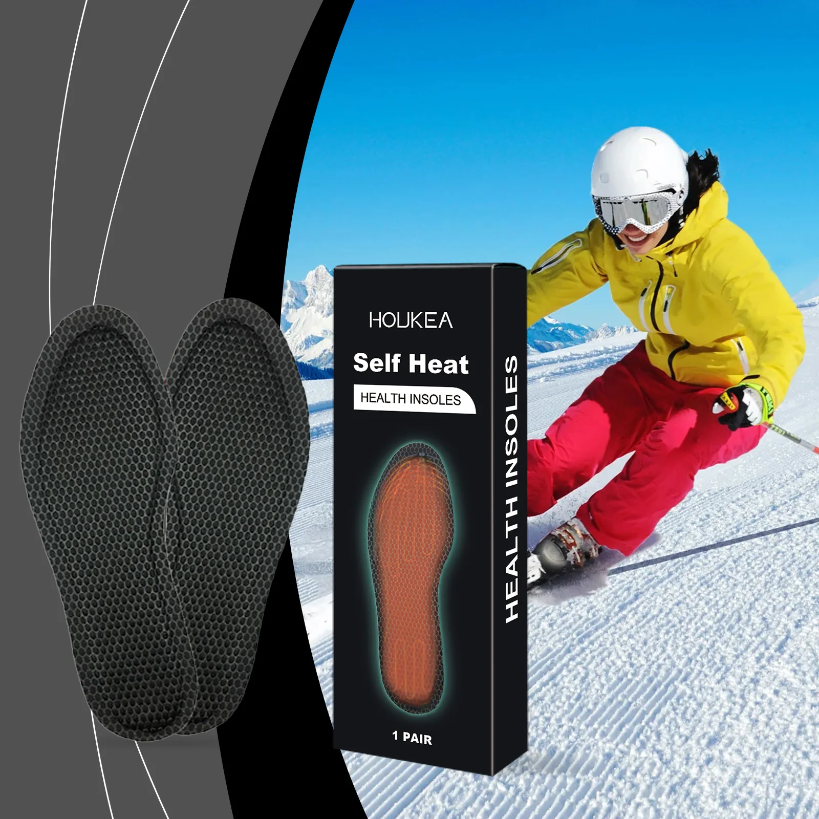 Self Heating Insoles Thermostatic Foot Fever Warmers Thermal Outdoor Sports Skiing Hiking Camping Winter Unisex Shoe Warming Pad