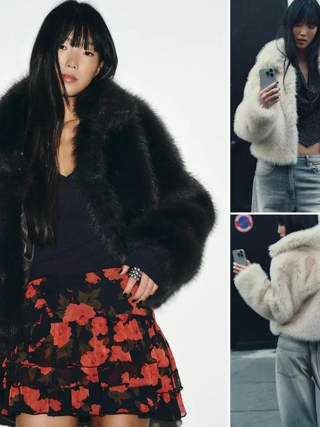 معطف الفرو الاصطناعي للخريف والشتاء للسيدات، معطف طويل مستقيم، مناسب للسفر، تصميم Ele Ladylike #2