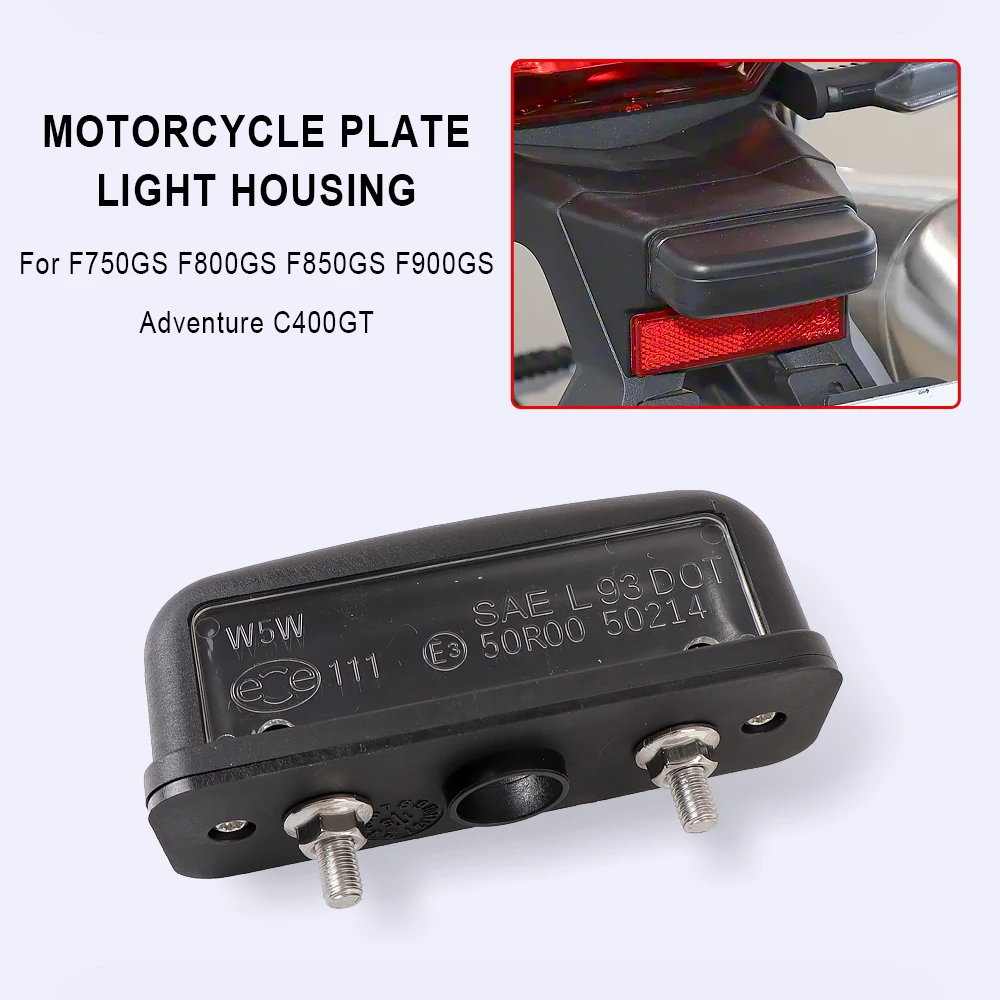

Motorcycle Plate Light Housing For BMW C400GT F750GS F800GS F850GS F900 GS Adventure Rear License Plate Lamp Shell Accessories