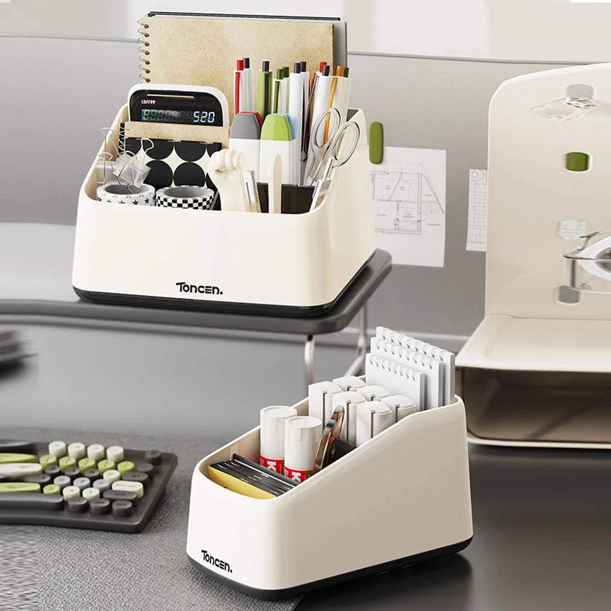 

Desk Organizer Multi-Functional Office Supplies Caddy for Pens, Stationery & Cosmetics