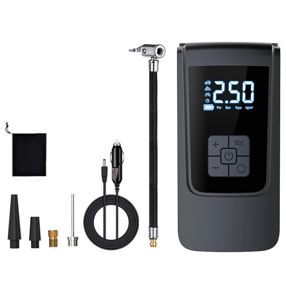 Inflador de Neumáticos para Auto de 7.4/12V, 150PSI, Mini Bomba de Aire con Cable, Compresor Eléctrico para Vehículos, Camiones, Motocicletas y Balones