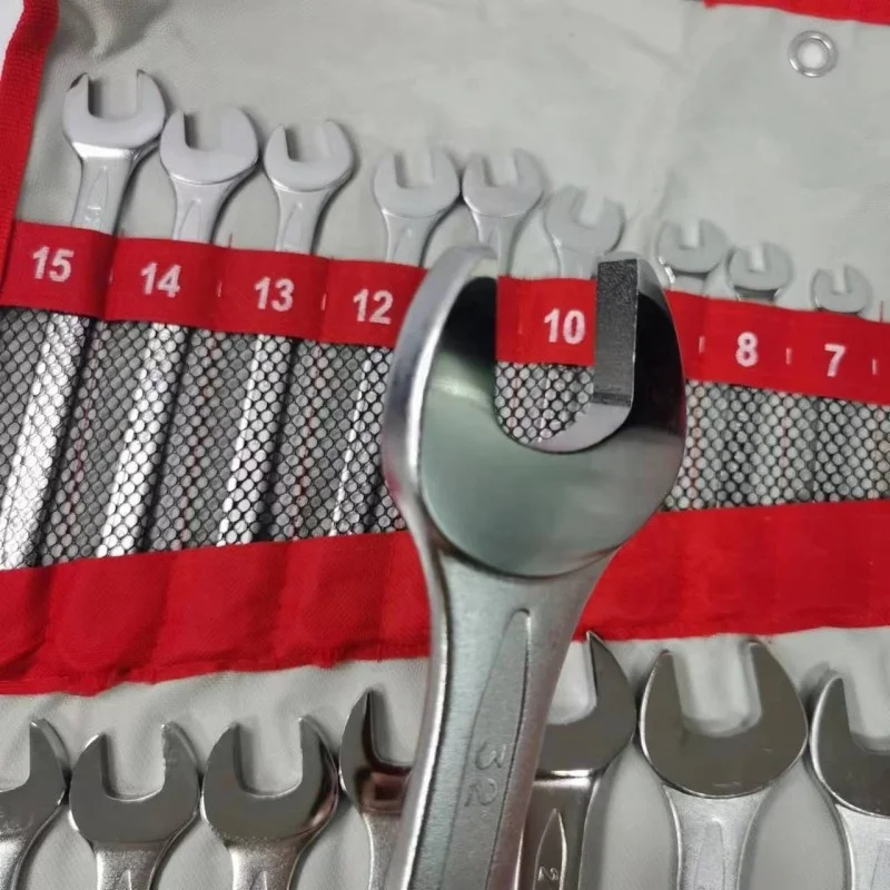 Tool Canvas Bag Hanging Bag 22 Piece Set Plum Opening Fixed Movable Head Ratchet Wrench Set