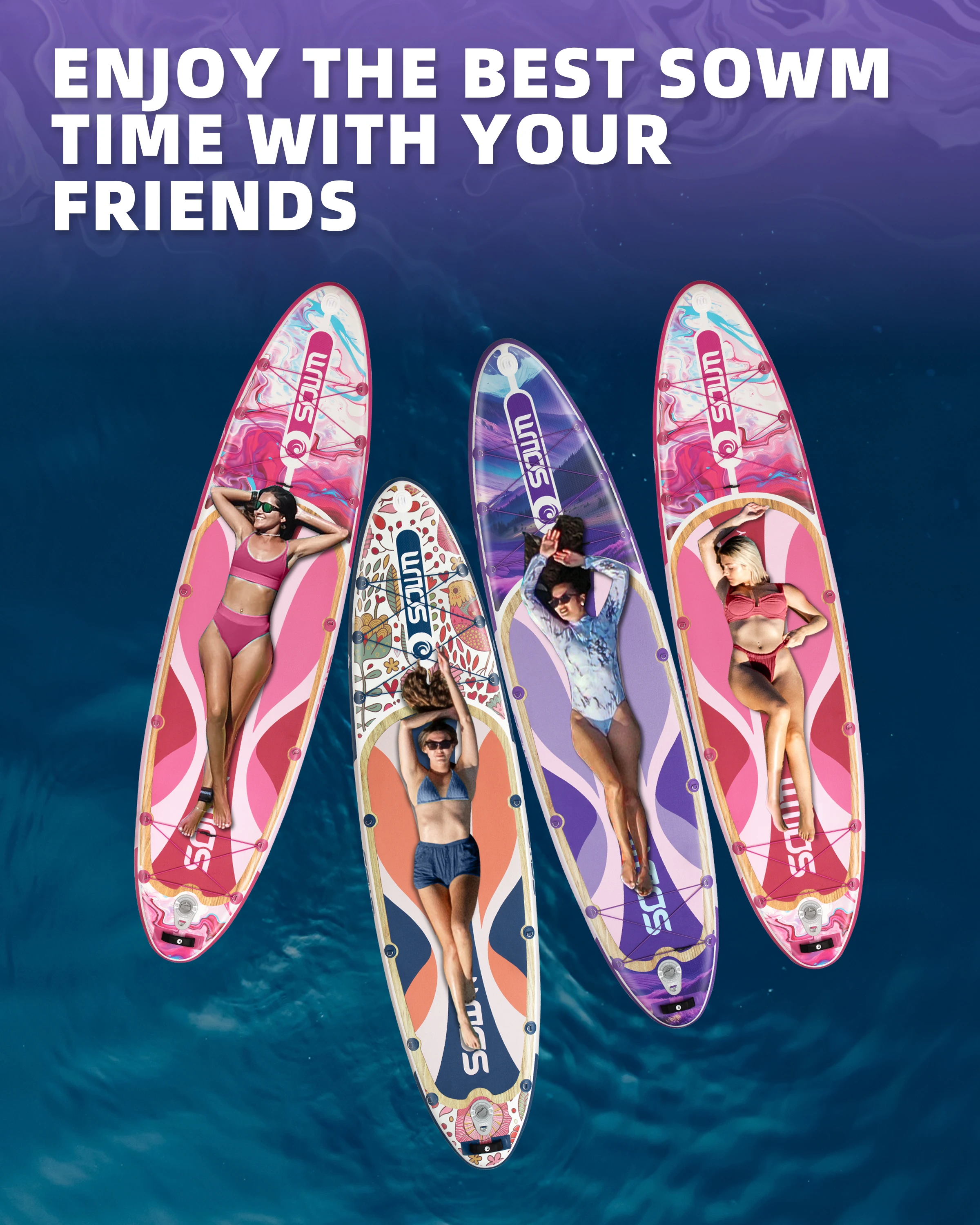 11ft شعار مخصص نفخ SUP - Gonfiabile الوقوف مجداف المجلس