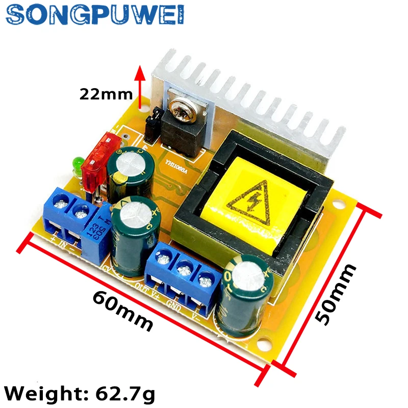 DC-DC High Voltage Capacitor Charging Step Up Boost Module DC 8-32V to 45V-390V ±45-390V Converter Board Adjustable Regulator