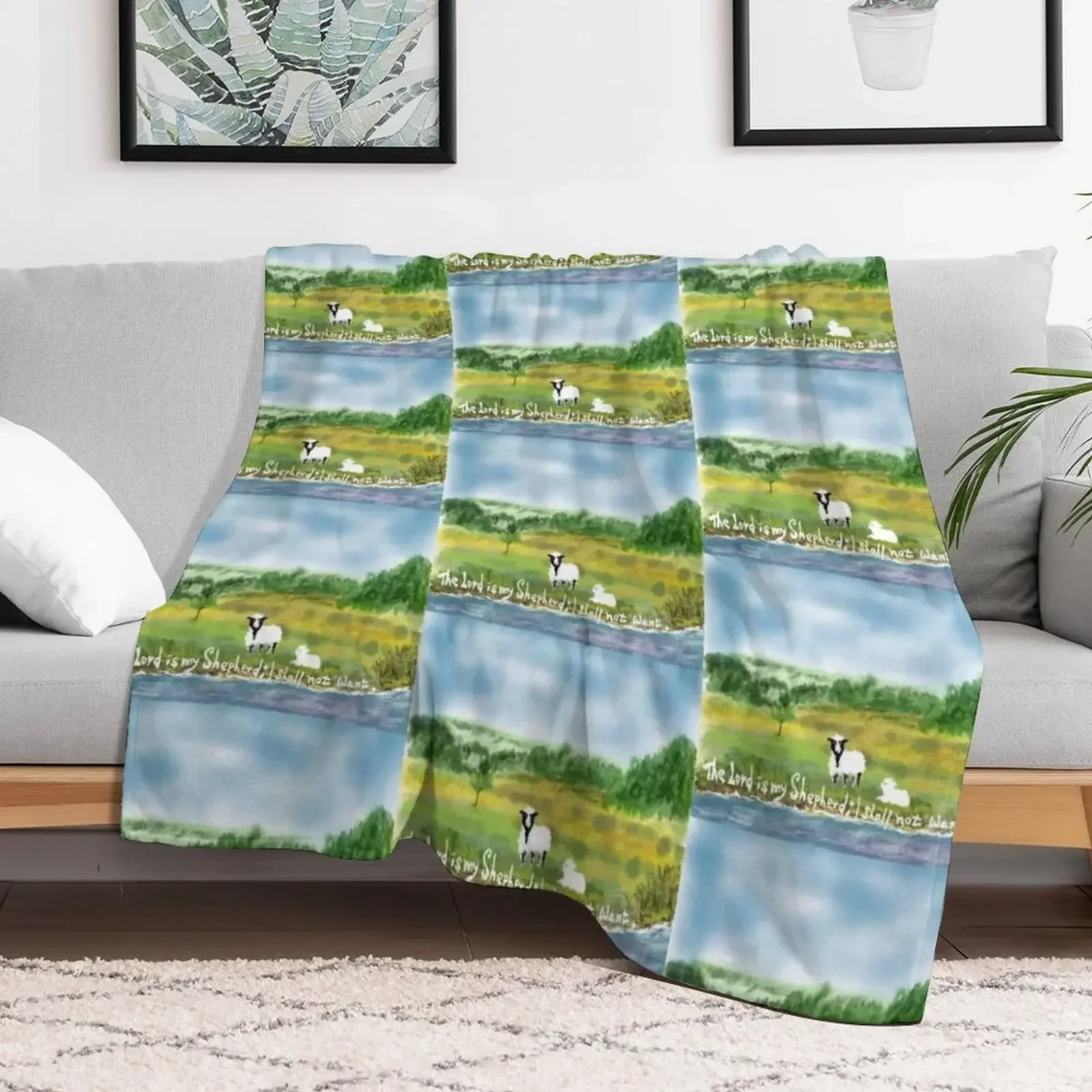 

grassland and sheep Throw Blanket Sofas Luxury Brand Decoratives valentine gift ideas Blankets