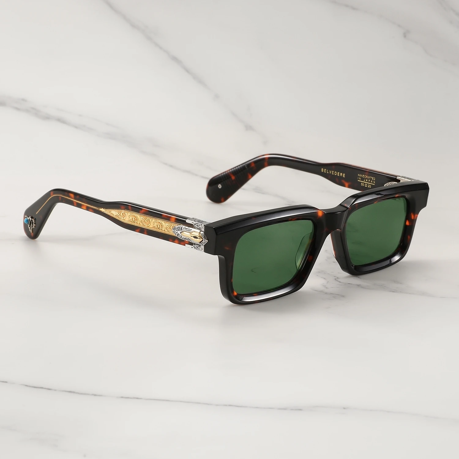 JMM BELVEDERE Business Handgemaakte Zonnebril Vrouwen Luxe Vierkante Dikke Acetaat Designer Lentes De Sol Mujer heren Zonnebril
